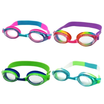 Плавательные очки Без протечек, противотуманные, УФ-защита для детей, мальчиков и девочек, безопасные мягкие силиконовые очки для плавания 0