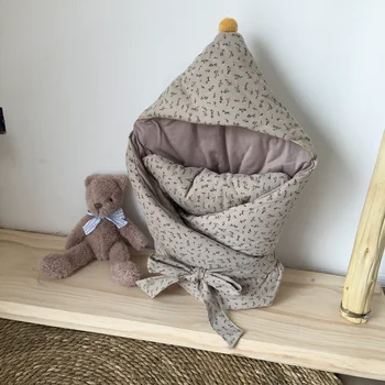 Полотенце для новорожденных Зимнее полотенце из мягкого органического хлопка с двойной марлей, муслиновый спальный мешок для малышей, детское одеяло для пеленания младенцев