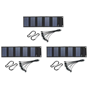 Складная солнечная панель USB мощностью 3X12 Вт, Портативное складное водонепроницаемое зарядное устройство для солнечной панели 0