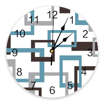 Средневековая геометрия Середины века Настенные часы для спальни Большие Современные Кухонные Обеденные Круглые Настенные часы Для гостиной Часы для домашнего декора 0