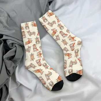 Средневековые фэнтезийные носки корги Harajuku Высококачественные Чулки Всесезонные Носки Аксессуары для мужских и женских подарков 3