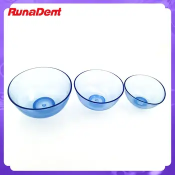 Стоматологическая прозрачная пластиковая чаша для смешивания S / m / l Контейнер для смешивания гипса для стоматолога Синяя резиновая чаша для смешивания 1