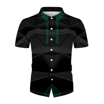 Топы, мужская футболка для фитнеса, M-3XL, праздничная рубашка из полиэстера, обычный короткий рукав, дорожная рубашка на пуговицах, высокое качество