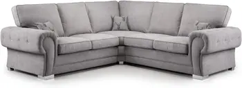 Угловой диван Anx - 3-местный - 2-местный - Подставка для ног (серый, угловой 2C2)