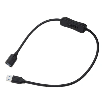 Удлинительный кабель H7JA USB3.0 со светодиодом Включения-выключения вентилятора USB с прямой головкой 0