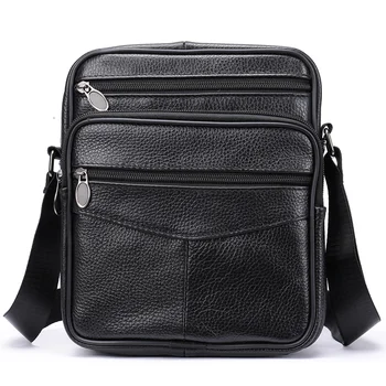Черные мужские сумки через плечо, повседневная сумка через плечо для мужчин, кожаная сумка с клапаном, дизайнерские сумки