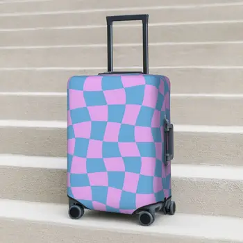 Чехол для чемодана в стиле ретро с абстрактной шахматной доской, деловой чехол, чехол для багажа 0