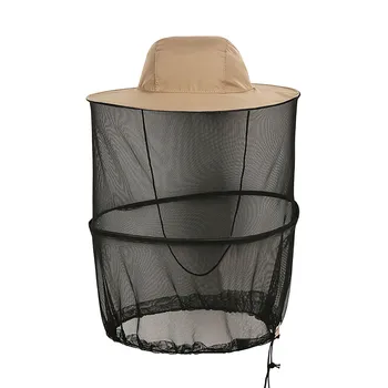 Шляпа-сетка от комаров на открытом воздухе, панама со скрытой сеткой для садоводства, рыбалки, кемпинга 0