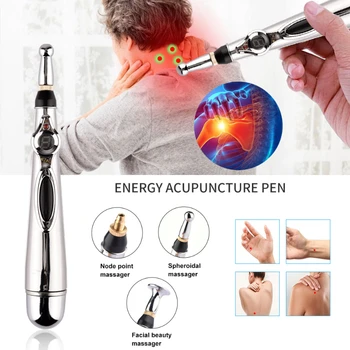 Электронная ручка-меридиан 5 В 1, умная ручка для акупунктурного массажа, аппарат для мышечной терапии, облегчающий боль, Электрический инструмент для импульсного массажа тела