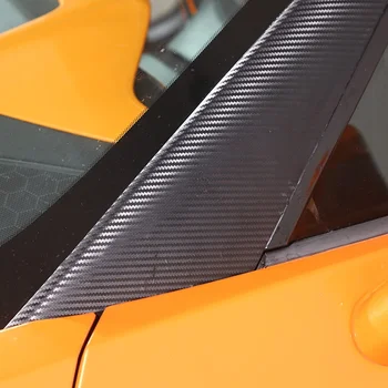 Для 2014-2019 Chevrolet Corvette C7, Наклейка на переднее лобовое стекло автомобиля из ПВХ и углеродного волокна, наклейка на переднюю стойку, наклейка на внешние детали автомобиля 2