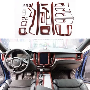 Для Volvo XC60 2018 Деревянная цветная коробка передач, боковое вентиляционное отверстие, Окно приборной панели, Крышка Подъемной панели, Аксессуары для интерьера автомобиля