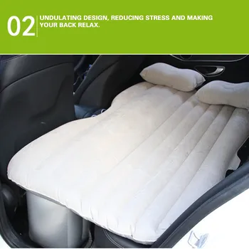 Многофункциональный автомобильный надувной матрас с волнообразным расположением надувных подушек на спинке кровати для путешествий и кемпинга