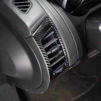 Наклейки для отделки центрального управления автомобиля из мягкого углеродного волокна, боковой панели воздуховыпуска, аксессуары для интерьера автомобилей Jaguar F-TYPE 2013-2022 гг. 3